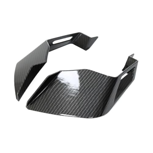 FLFHDUP Flügelspoiler Fit Für Suzuki GSXR600 GSXR750 GSXR1000 Racing Spoiler Winglet Seite Windabweiser Windschutzscheibe Aerodynamische Flügel Motorrad Verkleidung(Carbon Fiber) von FLFHDUP