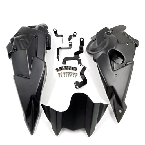 FLFHDUP Flügelspoiler Fit Für Yamaha MT07 FZ07 2014-2020 Motor Spoiler Bauch Pan Unteren Verkleidung Körper Kit Zubehör Motorrad Verkleidung(Black) von FLFHDUP