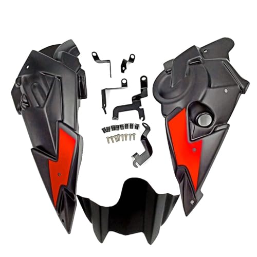 FLFHDUP Flügelspoiler Fit Für Yamaha MT07 FZ07 2014-2020 Motor Spoiler Bauch Pan Unteren Verkleidung Körper Kit Zubehör Motorrad Verkleidung(Red) von FLFHDUP
