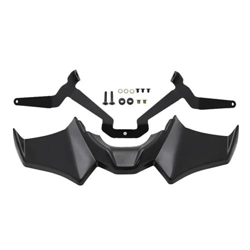 FLFHDUP Flügelspoiler Fit Für Yamaha MT07 SP MT07 2021 2022 2023 Sport Abtrieb Front Spoiler Aerodynamische Flügel Deflektor Motorrad Verkleidung(Black) von FLFHDUP