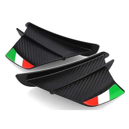 FLFHDUP Flügelspoiler Passend für Ducati 899 959 1198 1198S 1199 1299 Panigale V4 V4S V4R V2 Supersport S Aerodynamischer Flügelsatz Spoiler Motorrad Verkleidung(FY-001-B-1) von FLFHDUP