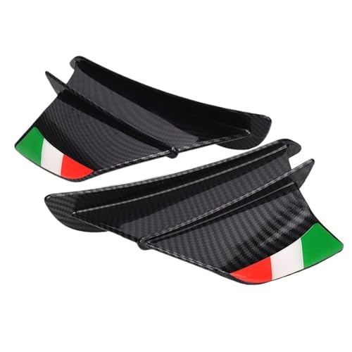 FLFHDUP Flügelspoiler Passend für Ducati 899 959 1198 1198S 1199 1299 Panigale V4 V4S V4R V2 Supersport S Aerodynamischer Flügelsatz Spoiler Motorrad Verkleidung(FY-001-C-1) von FLFHDUP