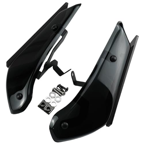 FLFHDUP Flügelspoiler Passend für GSXR 600 750 2011–2016 Gsxr600 Gsxr750 K11 Downforce Sport Seitenspoiler Aerodynamische Flügelabweiser Motorrad Verkleidung(Black) von FLFHDUP