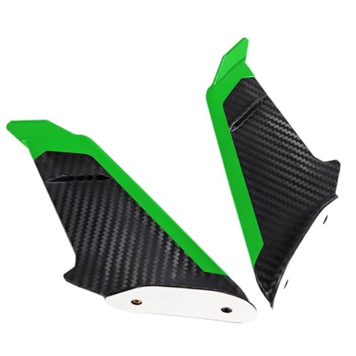 FLFHDUP Flügelspoiler Passend für Suzuki GSXR600/750/1000/125 GSX-250R GSXS1000F Aerodynamische Winglets Seitenspoiler Verkleidungsflügelsatz Motorrad Verkleidung(Green) von FLFHDUP