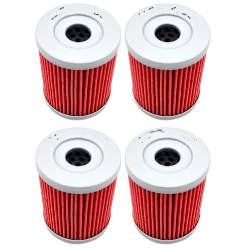 FLFHDUP Ölfilter 1/2/4 Stück Motorradteile Ölfilter passend für SYM Maxsym 400 400I 2011-2015 SYM Maxsym 600 600I 2016 Motorrad-Ölfilter(4pcs) von FLFHDUP