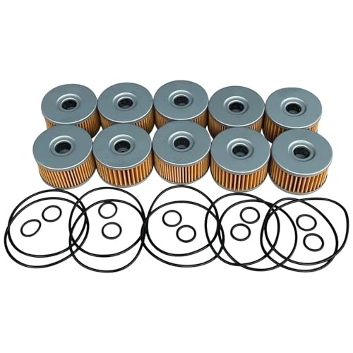 FLFHDUP Ölfilter Motorrad Ölfilter Fit Für Suzuki DR650 90-24 DS650 92-93 LS650 Savage 86-09 S40 Boulevard 05-19 Motorrad-Ölfilter(10pcs) von FLFHDUP