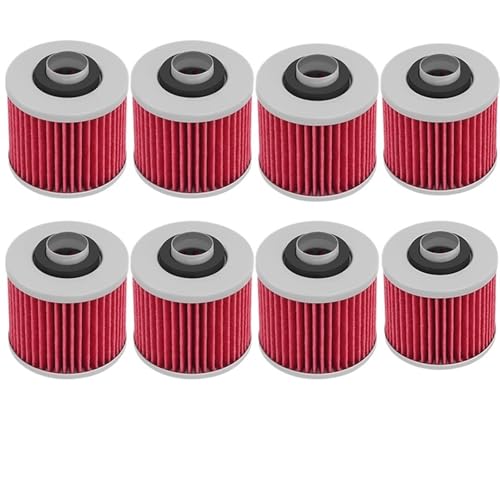 FLFHDUP Ölfilter Motorrad Ölfilter Fit Für Yamaha XV250 XVS650 XVS1100 V-Star XV500 XV750 Virago 250 Xv535 DragStar XV1100 Motorrad-Ölfilter(8PCS) von FLFHDUP