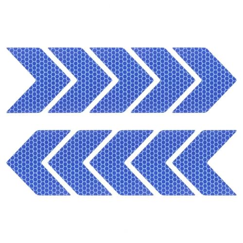 FLFHDUP Reflektierendes Klebeband 10 Teile/Satz Reflektierende Band Kreative Selbst-Adhesive Schutz Auto Außen Körper Aufkleber Auto Reflectante Reflektor Band Reflektor(Blue) von FLFHDUP