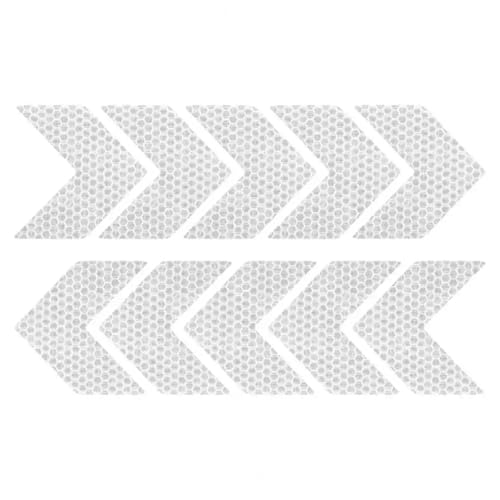 FLFHDUP Reflektierendes Klebeband 10 Teile/Satz Reflektierende Band Kreative Selbst-Adhesive Schutz Auto Außen Körper Aufkleber Auto Reflectante Reflektor Band Reflektor(Silver White) von FLFHDUP