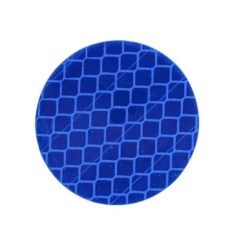 FLFHDUP Reflektierendes Klebeband 10 stücke 5CM Auto Runde Auto Reflektierende Streifen Warnung Aufkleber Für Bus Rucksack Fahrrad wasserdichte Sicherheit Tür Aufkleber Reflektor(Blue) von FLFHDUP