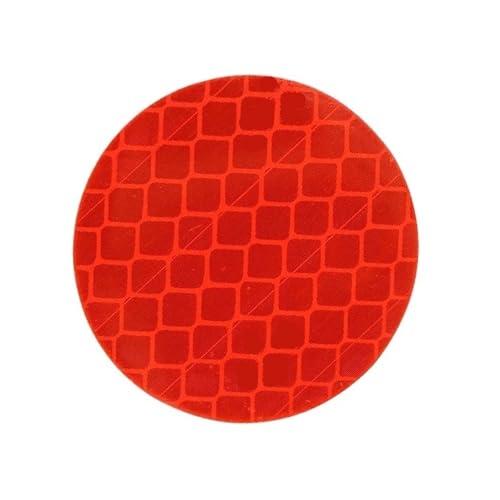 FLFHDUP Reflektierendes Klebeband 10 stücke 5CM Auto Runde Auto Reflektierende Streifen Warnung Aufkleber Für Bus Rucksack Fahrrad wasserdichte Sicherheit Tür Aufkleber Reflektor(Red) von FLFHDUP