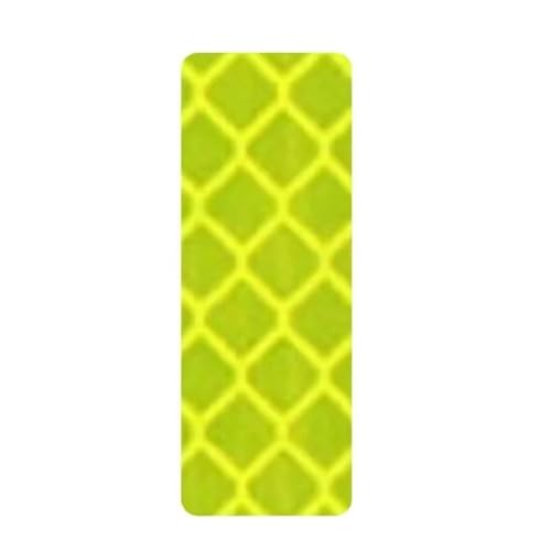 FLFHDUP Reflektierendes Klebeband 10PCS Nacht Reflektierende Streifen Warnung Aufkleber Straße Reflektierende Aufkleber Fahrrad Dekoration Nacht Sicherheit Tipps Reflektor(Rectangle Green) von FLFHDUP
