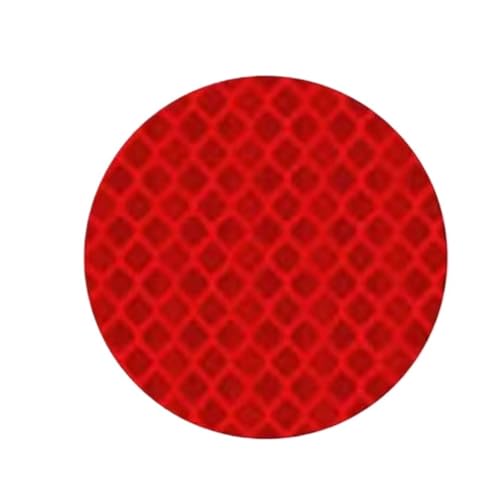 FLFHDUP Reflektierendes Klebeband 10PCS Nacht Reflektierende Streifen Warnung Aufkleber Straße Reflektierende Aufkleber Fahrrad Dekoration Nacht Sicherheit Tipps Reflektor(Round red) von FLFHDUP