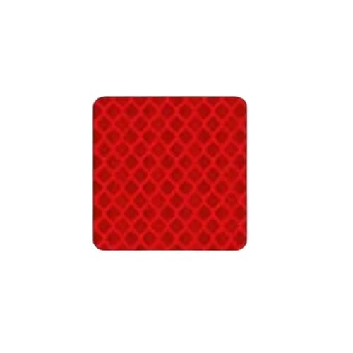 FLFHDUP Reflektierendes Klebeband 10PCS Nacht Reflektierende Streifen Warnung Aufkleber Straße Reflektierende Aufkleber Fahrrad Dekoration Nacht Sicherheit Tipps Reflektor(Square red) von FLFHDUP