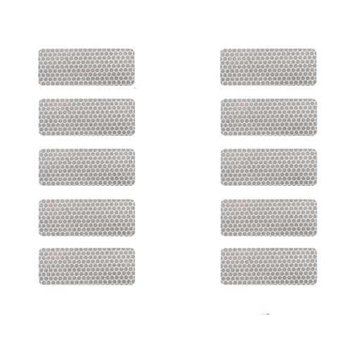 FLFHDUP Reflektierendes Klebeband 10PCS Universal Auto Reflektor Sicherheit Streifen Aufkleber Auto Stoßstange Karosserie Motorrad Zubehör Reflektierende Warnung Reflektor(White) von FLFHDUP