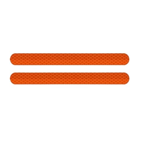 FLFHDUP Reflektierendes Klebeband 2 Teile/Satz Auto Reflektierende Sicherheits Streifen Aufkleber Auto Rückspiegel Reflektierende Aufkleber Reflektierende Warnung Sicherheit Band Reflektor(Orange) von FLFHDUP