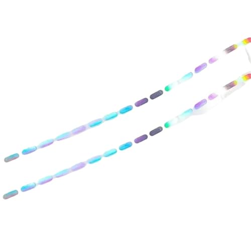 FLFHDUP Reflektierendes Klebeband 2Pcs DIY Linie Reflektierende Aufkleber Fluoreszierende Nacht Leuchtende Auto Motorrad Fahrrad Rad Körper Dekoration Streifen Reflektor(Laser) von FLFHDUP