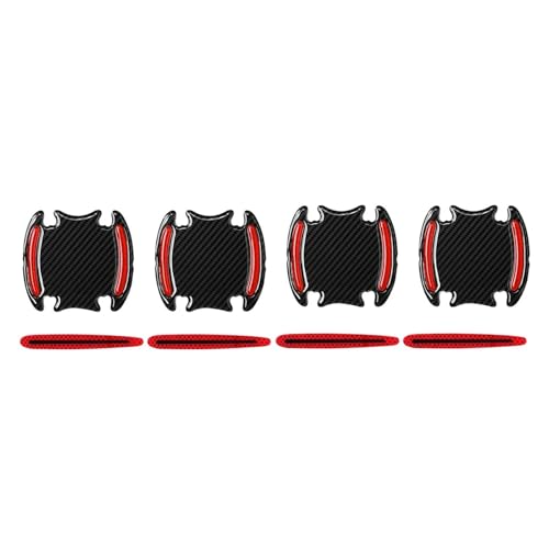 FLFHDUP Reflektierendes Klebeband 3D Auto Reflektierende Aufkleber Band Reflektor Kotflügel Warnung Stoßstange Streifen Tür Griff Schüssel Abdeckung Auto Außen Zubehör Reflektor(Red) von FLFHDUP