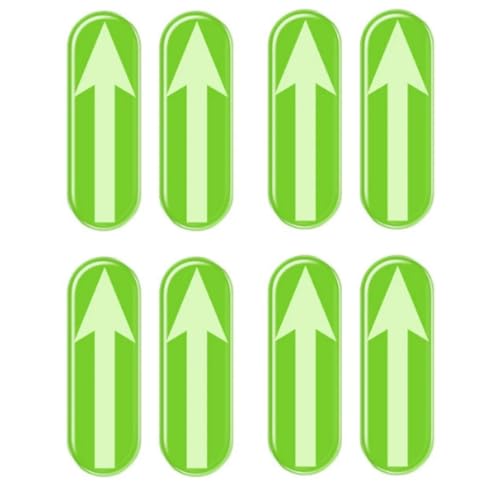 FLFHDUP Reflektierendes Klebeband 4/8 stücke Urteil Aufkleber Richtungs Zeichen Pfeile Label Anfänger Fahrer Aufkleber Tür Positionierung Aufkleber Auto Reflektor(8pcs) von FLFHDUP