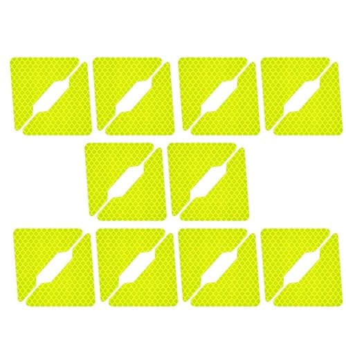FLFHDUP Reflektierendes Klebeband 4~40 stücke Auto Reflektierende Warnaufkleber Autotür Rückspiegel Reflektierende Aufkleber Reflektierendes Warnsicherheitsband Reflektor(5piece(20pcs)) von FLFHDUP
