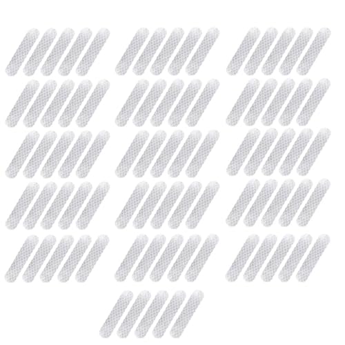 FLFHDUP Reflektierendes Klebeband 80-10 PCS Helm Sicherheit Warnung Reflektierende Aufkleber Streifen wasserdichte Hohe Sichtbarkeit Band Für Nacht Reiten Gehen Auto Reflektor(White,80pcs) von FLFHDUP