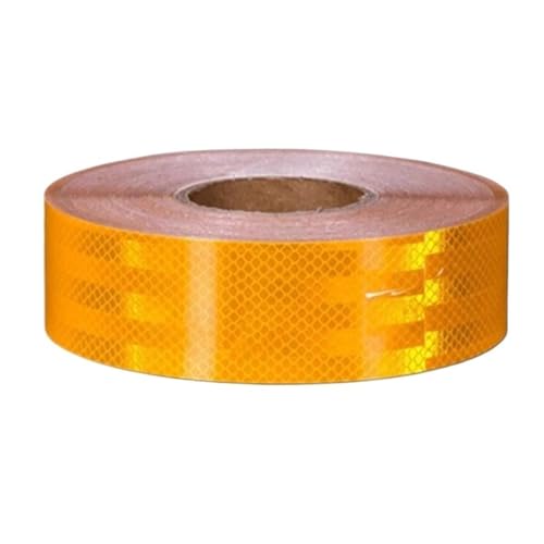 FLFHDUP Reflektierendes Klebeband Auto Gelb Reflektierende Band Aufkleber Sicherheit Mark Auto Form Selbst-Adhesive Warnung Gelb wasserdichte Film Motorrad Fahrrad Reflektor(9meter) von FLFHDUP
