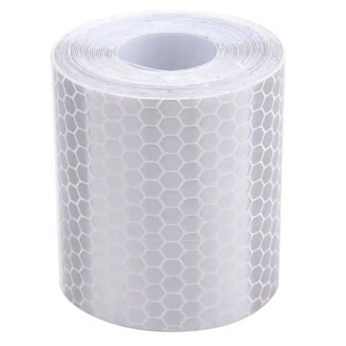 FLFHDUP Reflektierendes Klebeband Auto Motorrad Aufkleber Auto Dekoration Auto Sicherheit Warnung Aufkleber Streifen Rolle Reflektor Schutz Band Reflektierende Reflektor(White) von FLFHDUP