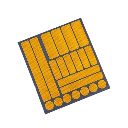 FLFHDUP Reflektierendes Klebeband Auto Reflektierende Aufkleber Motorrad Fahrrad Reflektor Radfahren Felge Nacht Sicherheit Warnung Reflektierende Film Aufkleber Dekoration Reflektor(Yellow) von FLFHDUP
