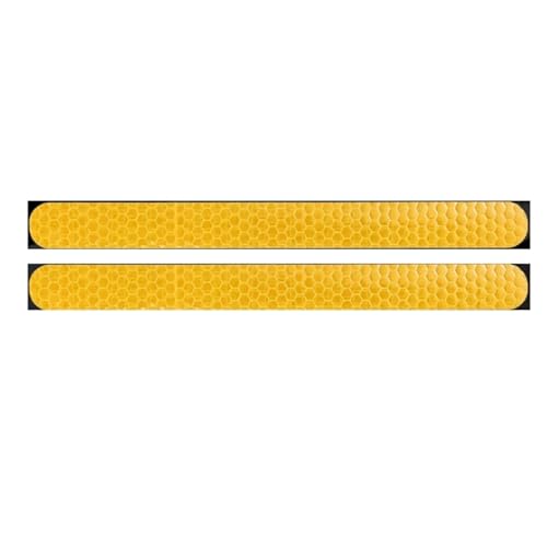 FLFHDUP Reflektierendes Klebeband Auto Rückspiegel Reflektor Aufkleber Universal Warnung Anti-kollision Reflektierende Streifen Auto Außen Zubehör Band Reflektor(Yellow,6pcs) von FLFHDUP