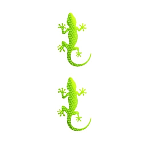 FLFHDUP Reflektierendes Klebeband Auto Styling Reflektierende Aufkleber Mark Nacht Fahrsicherheit Warnung Gecko Streifen Licht Reflektor Auto Außen Zubehör Reflektor(Green) von FLFHDUP