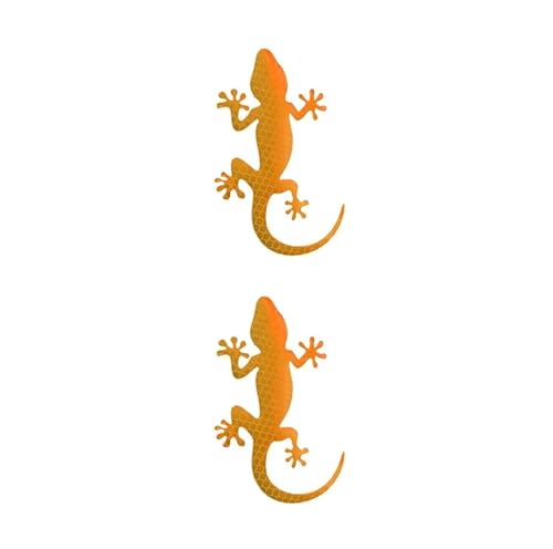 FLFHDUP Reflektierendes Klebeband Auto Styling Reflektierende Aufkleber Mark Nacht Fahrsicherheit Warnung Gecko Streifen Licht Reflektor Auto Außen Zubehör Reflektor(Yellow) von FLFHDUP