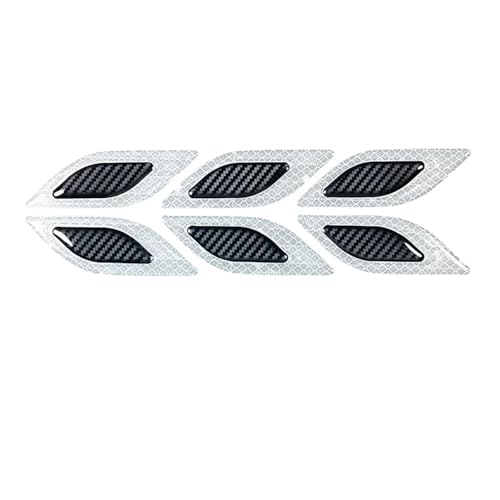FLFHDUP Reflektierendes Klebeband Auto reflektierende Aufkleber Rad Augenbraue Warnung Aufkleber Tropfen Kleber Auto Tür Anti-Kollision Streifen Abdeckung Kratzer Blatt BO Reflektor(Black White) von FLFHDUP