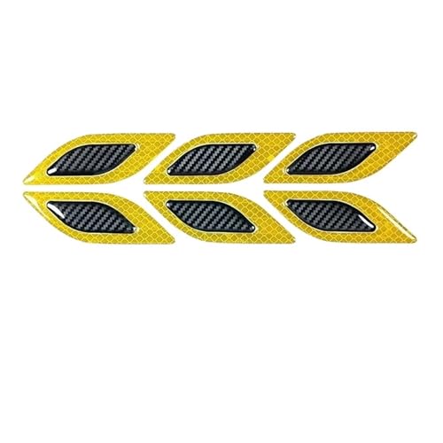 FLFHDUP Reflektierendes Klebeband Auto reflektierende Aufkleber Rad Augenbraue Warnung Aufkleber Tropfen Kleber Auto Tür Anti-Kollision Streifen Abdeckung Kratzer Blatt BO Reflektor(Black Yellow) von FLFHDUP