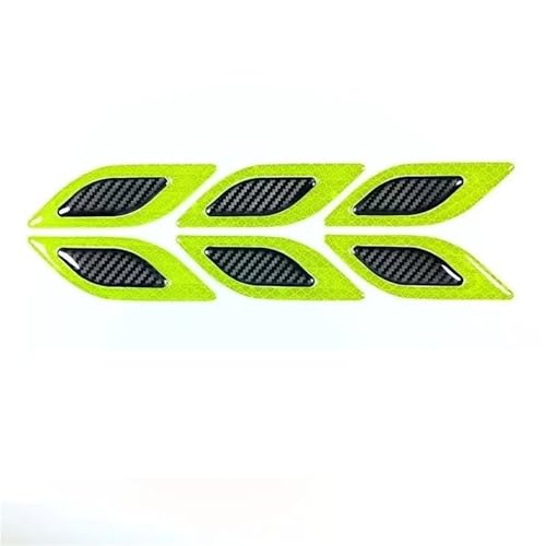 FLFHDUP Reflektierendes Klebeband Auto reflektierende Aufkleber Rad Augenbraue Warnung Aufkleber Tropfen Kleber Auto Tür Anti-Kollision Streifen Abdeckung Kratzer Blatt BO Reflektor(Green Black) von FLFHDUP