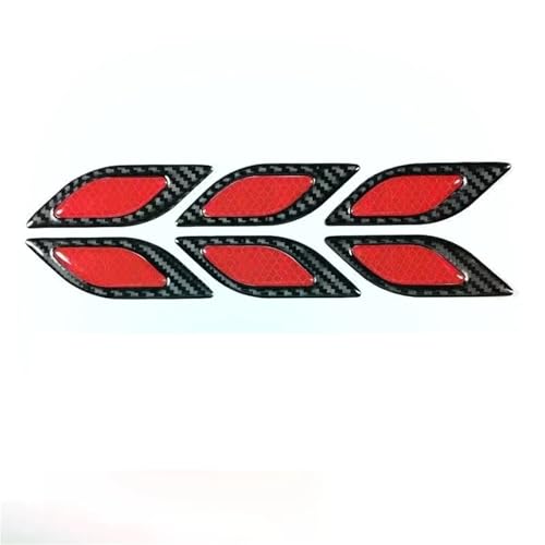 FLFHDUP Reflektierendes Klebeband Auto reflektierende Aufkleber Rad Augenbraue Warnung Aufkleber Tropfen Kleber Auto Tür Anti-Kollision Streifen Abdeckung Kratzer Blatt BO Reflektor(Red Black) von FLFHDUP