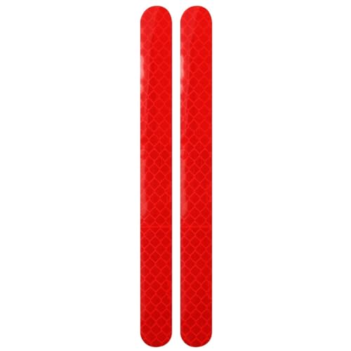 FLFHDUP Reflektierendes Klebeband Autoaufkleber Rückspiegel Reflektierendes Band Passend für Volkswagen Golf 4 5 6 Polo Passat B5 B6 B7 CC Mk6 Tiguan GOL Cross Reflektor(Red) von FLFHDUP