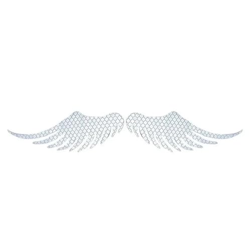 FLFHDUP Reflektierendes Klebeband Autoaufkleber Sicherheitswarnung Reflektierende Engelsflügel Reflektierendes Warnzeichen Lustiger Fahrradaufkleber Aufkleber Motorrad Reflektierend Reflektor(White) von FLFHDUP