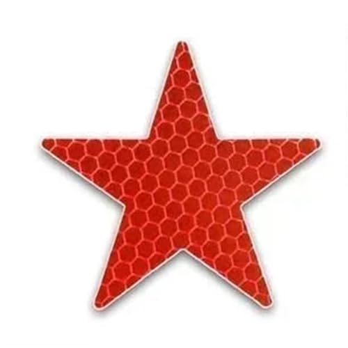 FLFHDUP Reflektierendes Klebeband Reflektierende Aufkleber Auto Motorrad Leuchtende Zubehör Sicherheit Warnband Helm Aufkleber Auto Dekoration Reflektor(Red) von FLFHDUP