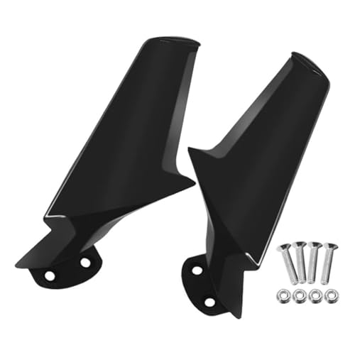 Flügelspoiler Fit Für ZX10R ZX6R 2016-2025 NINJA400 2018-2025 Spiegel Wind Flügel Flanke Spoiler Winglets Verkleidung Hinten Motorrad Verkleidung(Bright Black) von FLFHDUP