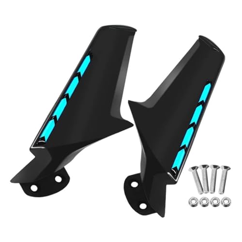 Flügelspoiler Fit Für ZX10R ZX6R 2016-2025 NINJA400 2018-2025 Spiegel Wind Flügel Flanke Spoiler Winglets Verkleidung Hinten Motorrad Verkleidung(Bright Blue) von FLFHDUP