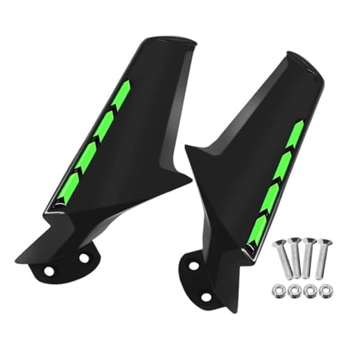 Flügelspoiler Fit Für ZX10R ZX6R 2016-2025 NINJA400 2018-2025 Spiegel Wind Flügel Flanke Spoiler Winglets Verkleidung Hinten Motorrad Verkleidung(Bright Green) von FLFHDUP
