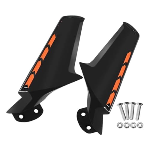 Flügelspoiler Fit Für ZX10R ZX6R 2016-2025 NINJA400 2018-2025 Spiegel Wind Flügel Flanke Spoiler Winglets Verkleidung Hinten Motorrad Verkleidung(Bright Orange) von FLFHDUP