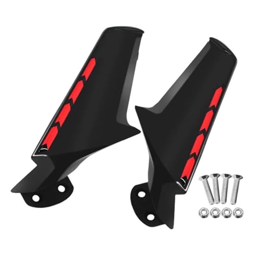 Flügelspoiler Fit Für ZX10R ZX6R 2016-2025 NINJA400 2018-2025 Spiegel Wind Flügel Flanke Spoiler Winglets Verkleidung Hinten Motorrad Verkleidung(Bright Red) von FLFHDUP