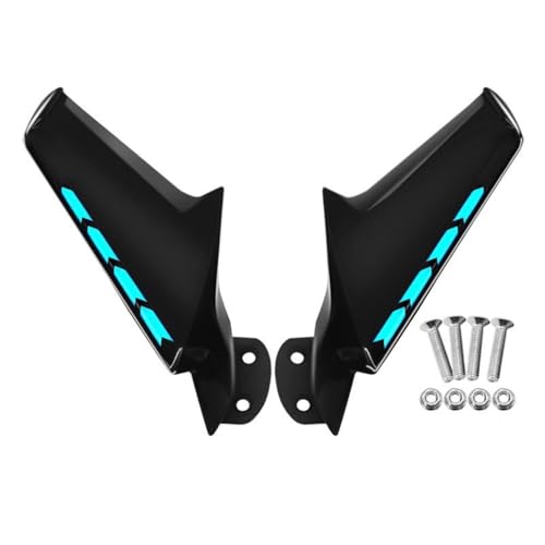 Flügelspoiler Fit Für ZX10R ZX6R 2016-2025 NINJA400 2018-2025 Spiegel Wind Flügel Flanke Spoiler Winglets Verkleidung Hinten Motorrad Verkleidung(Matte Blue) von FLFHDUP