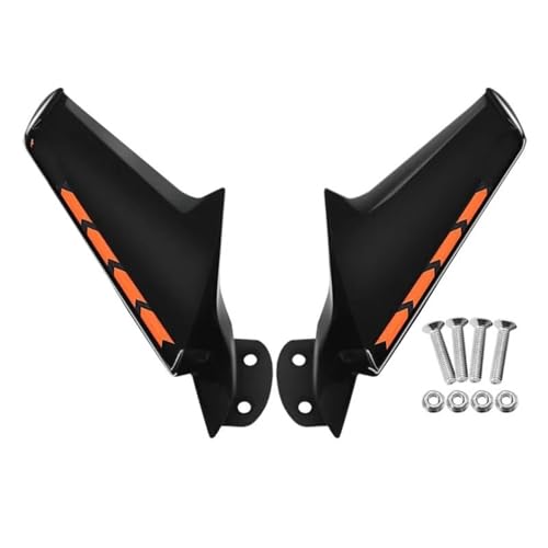 Flügelspoiler Fit Für ZX10R ZX6R 2016-2025 NINJA400 2018-2025 Spiegel Wind Flügel Flanke Spoiler Winglets Verkleidung Hinten Motorrad Verkleidung(Matte Orange) von FLFHDUP