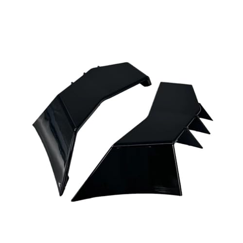 Flügelspoiler Passend für KOVE 450RR Kove 450 Rr 2023 2024 2025 Frontspoiler Winglet Aerodynamisches Flügel-Kit Motorrad Verkleidung(Bright Black 2) von FLFHDUP