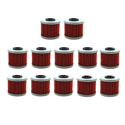Ölfilter Heizölfilter HF116 KN116 Passend für Honda CRF150F CRF250X CRF150R CRF250R CRF450R TRX450R TRX450ER CRF150RB Motorrad-Ölfilter(12pcs) von FLFHDUP