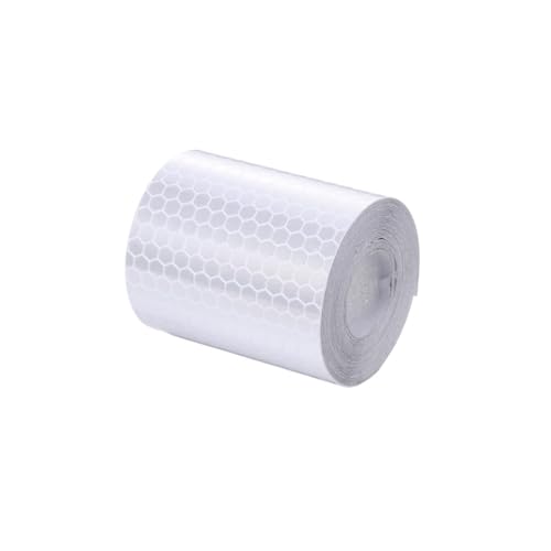 Reflektierendes Klebeband 5cm 1/3/5/10M/20M 1PC Warnlicht Reflektor Schutzaufkleber Reflektierende Folie Auto Reflektierende Sicherheitsstreifen Aufkleber Reflektor(White,2000cm) von FLFHDUP
