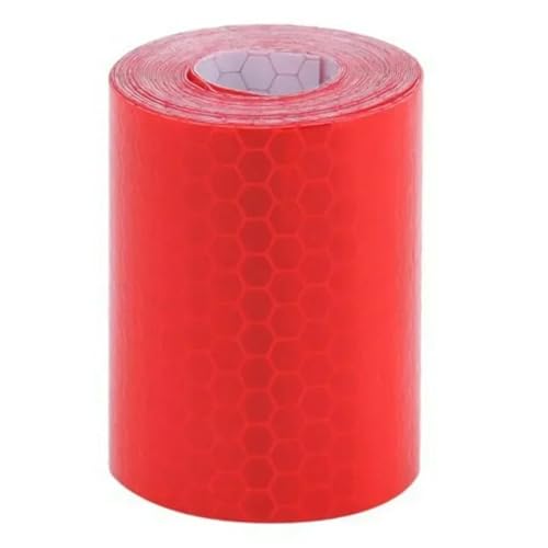 Reflektierendes Klebeband 5cm X 1m Auto Reflektierende Band Decor Aufkleber Auto Warnung Sicherheit Reflectante Band Film Auto Reflektor Aufkleber Zugang Außen Reflektor(Red) von FLFHDUP