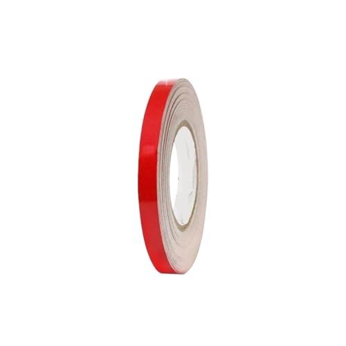 Reflektierendes Klebeband Auto-Styling Reflektierende Streifen 1 cm * 500 cm Aufkleber Motorrad Dekoration Autos Sicherheit Fahrräder Warnmarkierungsbänder Reflektor(Red) von FLFHDUP